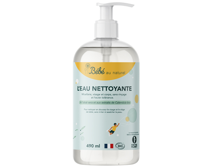 BEBE AU NATUREL Eau Nettoyante - 490 ml (1)