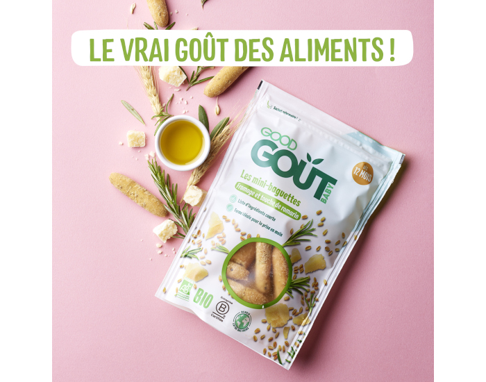 GOOD GOUT Mini-baguettes Fromage et Romarin - 70g - D�s 12 mois (1)