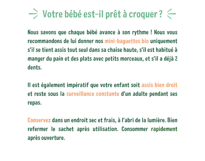 GOOD GOUT Mini-baguettes Fromage et Romarin - 70g - D�s 12 mois (3)