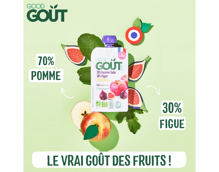 GOOD GOUT Gourde Pomme Figue - Pur�e B�b� 120g - D�s 6 Mois (2)