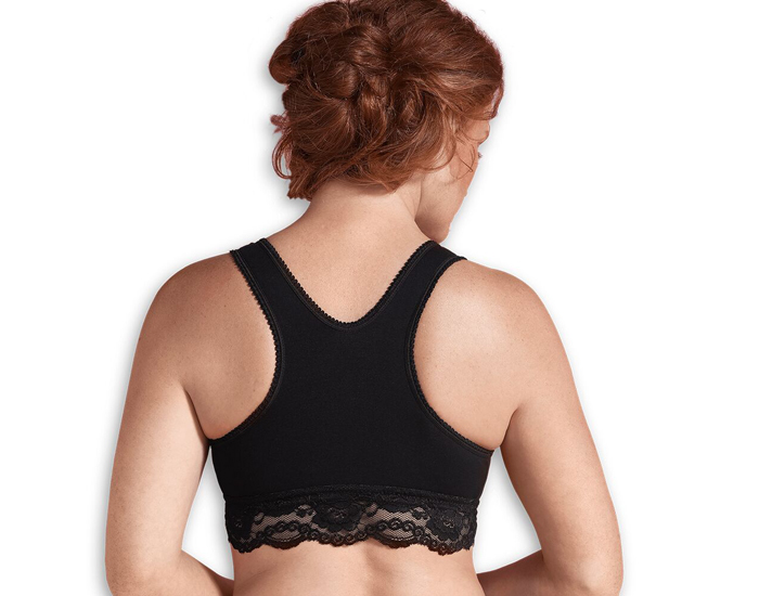 CARRIWELL Brassi�re d'Allaitement Cache-Coeur en Coton Bio - Noir L (3)