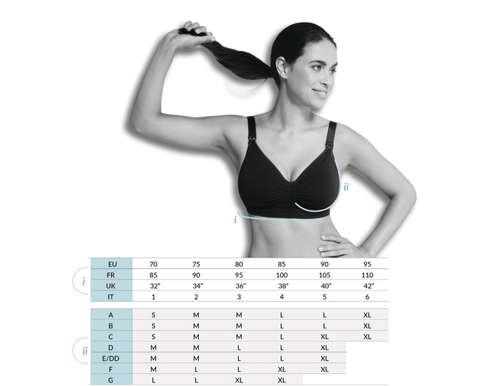 CARRIWELL Brassi�re d'Allaitement Cache-Coeur en Coton Bio - Noir L (4)