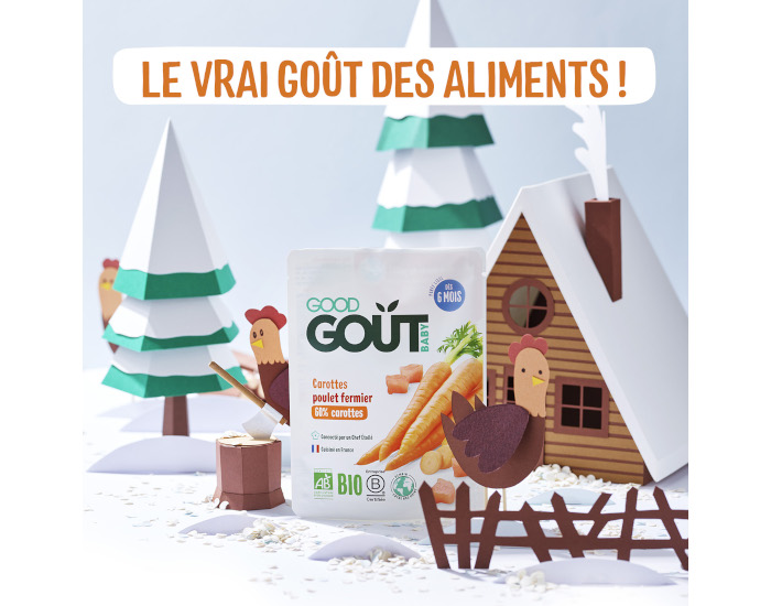 GOOD GOUT Petit Plat B�b� Carotte Poulet Fermier - 190 g  - D�s 6 mois (1)