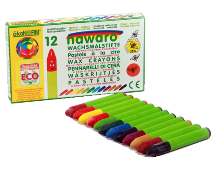 OKONORM Crayons � la Cire d'Abeille - D�s 3 ans 12 couleurs (1)
