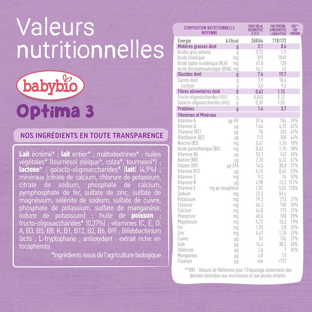 BABYBIO Croissance Optima 3 - D�s 10 mois - 800g (4)