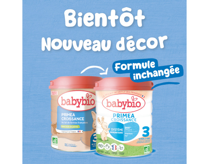 BABYBIO Croissance Prim�a 3 - D�s 10 mois - 800g (1)