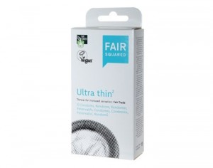 FAIR SQUARED Pr�servatifs en Latex Ecologique Ultra Fins Sachet de 10