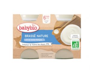 BABYBIO Petits Pots Brass�s Lact�s - 2 x 130 g - D�s 6 mois Vache Nature