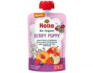 HOLLE Gourde Berry Pupy - Pomme P�che Fruits des Bois - 100 g - D�s 8 mois