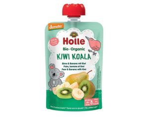 HOLLE Gourde Kiwi Koala - Poire Banane Kiwi - 100 g - D�s 8 mois 
