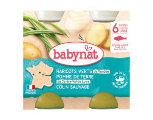 BABYNAT Petits Pots Menu du Jour - 2 x 200g - D�s 6 Mois L�gumes Colin Sauvage