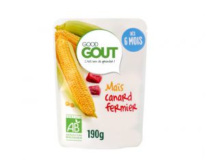 GOOD GOUT Petit Plat B�b� Ma�s Canard Fermier - 190 g  - D�s 6 mois