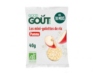 GOOD GOUT Mini-Galettes de Riz � la Pomme pour B�b� - 40 g - D�s 10 mois