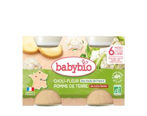 BABYBIO Mes L�gumes - 2x130g Chou Fleur - Pomme de Terre - 6 mois