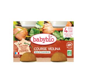 BABYBIO Mes L�gumes - 2x130g Courge Violina de notre Ferme - D�s 6 mois