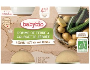 BABYBIO Mes L�gumes - 2x130g Pomme de Terre - Courgettes - 4 mois