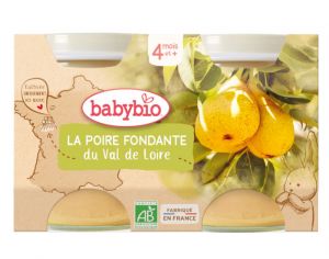 BABYBIO Mes Fruits - 2 x 130 g Poire Xenia du Val de Loire - D�s 4 mois 
