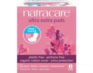 NATRACARE Serviette Hygi�nique Ultra Extra � Ailettes Super - Boite de 10