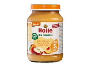 HOLLE Petit Pot de Fruits - 190 g Pomme - P�che - 5M