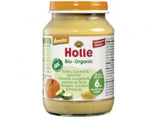 HOLLE Petit Pot L�gume - 125 ou 190 g Courgette - Citrouille - Pomme de Terre - 6M