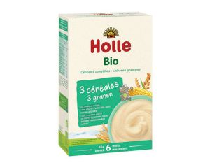 HOLLE Bouillie aux 3 C�r�ales - 250g - D�s 6 mois