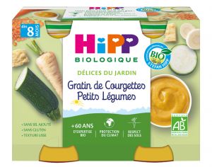 HIPP D�lices du Jardin - 2 x 190 g Gratin de courgettes - Petits l�gumes - 8M
