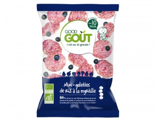 GOOD GOUT Mini-Galettes de Riz � la Myrtille pour B�b� - 40 g - D�s 10 mois