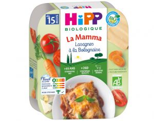 HIPP P�tes � l'Italienne de la Mamma- Assiette 250 g - D�s 15 et 18 mois Lasagnes � la Bolognaise