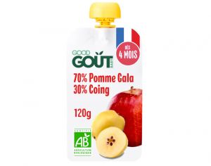 GOOD GOUT Gourde Pomme et Coing - Pur�e B�b� 120g - D�s 6 mois