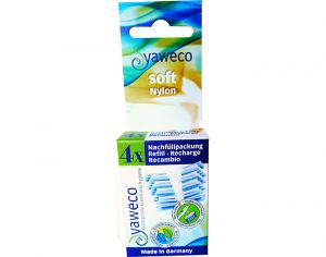 YAWECO 4 Recharges pour Brosse � Dents Nylon - Soft