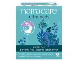 NATRACARE Serviette Hygi�nique Ultra � Ailettes Long - Boite de 10