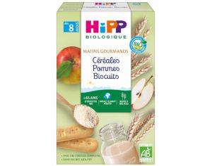 HIPP C�r�ales Matins Gourmands - Pommes Biscuits - 250g - D�s 8 Mois