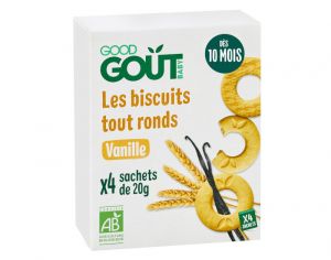 GOOD GOUT Biscuits Tout Ronds Vanille - 80g - D�s 10 mois