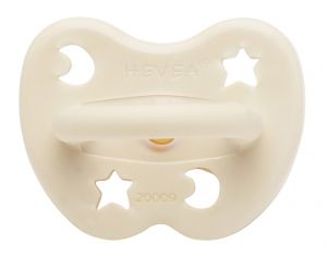 HEVEA Sucette Sym�trique en Caoutchouc Naturel Color� - Milky White 0-3 mois