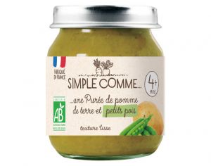 SIMPLE COMME Petits Pots de L�gumes - 125g - D�s 4 Mois Pomme de Terre - Petits Pois