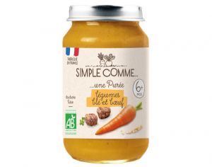 SIMPLE COMME Petits Pots Menu - 190g - D�s 6 Mois L�gumes Bl� Boeuf