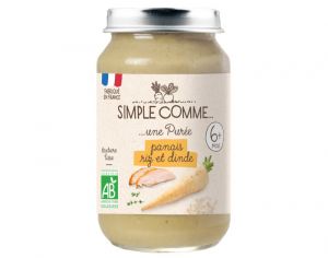 SIMPLE COMME Petits Pots Menu - 190g - D�s 6 Mois Panais Riz Dinde