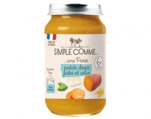 SIMPLE COMME Petits Pots Menu - 190g - D�s 6 Mois Patate Douce Polenta Colin