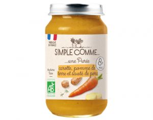 SIMPLE COMME Petits Pots Menu - 200g - D�s 8 Mois Carotte Saut� de Porc