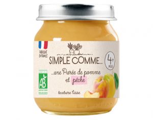 SIMPLE COMME Petits Pots de Fruits - 125g - D�s 4 Mois Pomme P�che