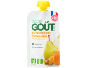 GOOD GOUT Gourde de Fruit pour B�b� 120 g - Poire Cl�mentine - D�s 4 mois