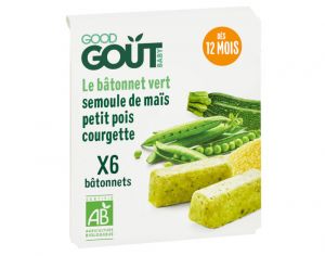 GOOD GOUT B�tonnet Vert B�b� Petit Pois, Courgette, Semoule de Ma�s - 120 g - D�s 12 mois