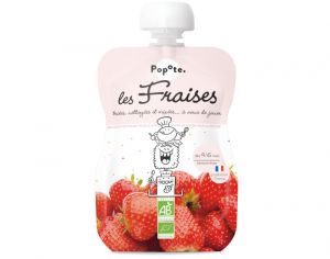 POPOTE Gourde Fraise Bio - 120 g - D�s 4/6 mois