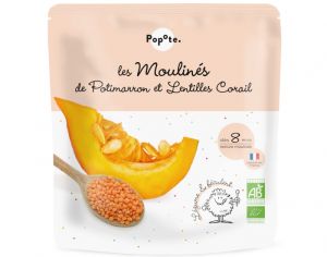 POPOTE Les Moulines Potimarron Lentilles Corail - 180g - D�s 6/8 mois