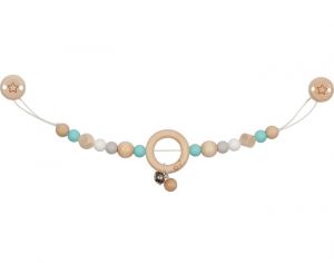 GOKI BABY Chaine de Landau Etoile Turquoise avec Clips - D�s la naissance 