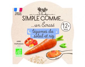 SIMPLE COMME Assiette - D�s 12 mois - 200 g L�gume du Soleil Riz