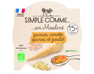 SIMPLE COMME Assiette - D�s 15 mois - 230 g Panais Carotte Quinoa Poulet