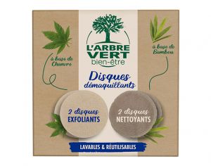 L'ARBRE VERT BIEN-�TRE Coffret Pads D�maquillant Lavables - 4 Unit�s 