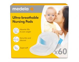 MEDELA Coussinets d'Allaitement Ultra-Respirants Boite de 60