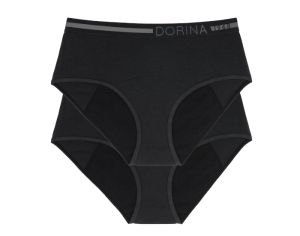 DORINA Lot 2 Shortys Midi Menstruels en Coton Bio Eco Moon XL